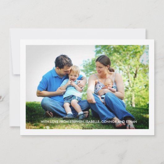 Einfache Star Frohe Weihnachten Zwei-Foto-Urlaubsk (Rückseite)