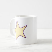 Einfache Star-Gestaltung Kaffeetasse (Vorderseite Links)
