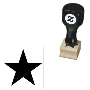 EINFACHE STAR-SOLID-FORM GUMMISTEMPEL