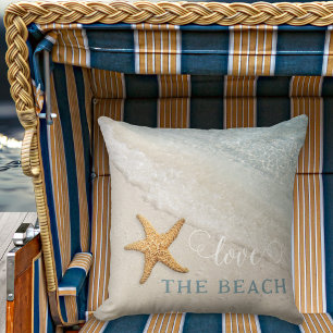 Einfache Starfish Waves Beach House Kissen