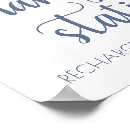 Einfache Station zum Ändern von Schiefer | Dusty B Poster (Ecke)