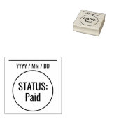 Einfache "STATUS: Bezahlung" Briefmarke aus Kautsc Gummistempel (Stempel)