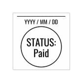 Einfache "STATUS: Bezahlung" Briefmarke aus Kautsc Gummistempel (Prägung)