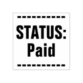 Einfache "STATUS: Bezahlung" Briefmarke aus Kautsc Gummistempel (Prägung)