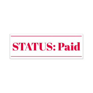 Einfache "STATUS: Bezahlung" Briefmarke aus Kautsc Permastempel