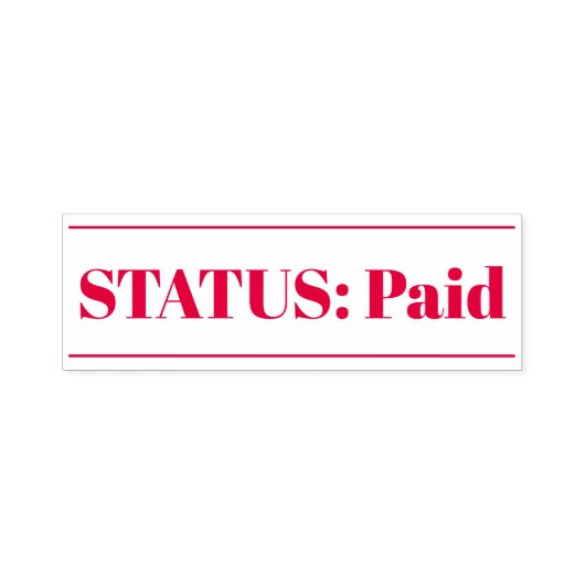 Einfache "STATUS: Bezahlung" Briefmarke aus Kautsc Permastempel (Design)