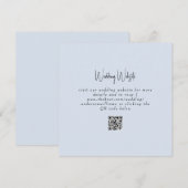 Einfache staubblaue Hochzeits-QR-Code-Website im Q (Vorne/Hinten)