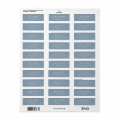 Einfache staubblaue Schrift Hochzeit Rücksendeadre (Vorne)