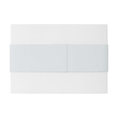 Einfache, staubige blaue Bauchband Einladungsbanderole (Rückseitenbeispiel)