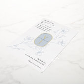 Einfache, staubige, moderne Blumengarten Hochzeit Folieneinladung (Gedreht)