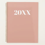 Einfache staubrosa, moderne Typografie Jahr Monogr Planer<br><div class="desc">Minimalistische staubige rosa und weiß moderne Typografie angepasste einfache elegante Planner. Benutzerdefinierter weißer Seriftext,  staubrosa schlichter Hintergrund. Sie können es mit Ihrem Namen,  Initialen,  Monogramm,  Jahr,  etc. personalisiert,  oder einfach den Text löschen,  und die schwarze schlichte schwarze Farbe verlassen.</div>