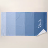 Einfache Steigungs-blaue Streifen mit Strandtuch (Vorderseite)