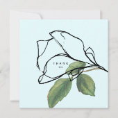 Einfache Stem Foliage Soft Tone Beerdigung Vielen Dankeskarte (Vorderseite)