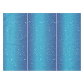 Einfache Sterne auf blauem Hintergrund Tischdecke (Vorderseite (Horizontal))
