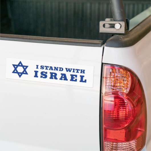 Einfache Sterne von David . Ich stehe zu Israel Autoaufkleber (Auf Lkw)