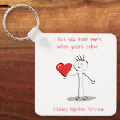 Einfache Stickman-Figur, Sobriety Valentine Day Schlüsselanhänger (Vorderseite)
