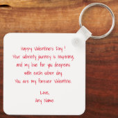 Einfache Stickman-Figur, Sobriety Valentine Day Schlüsselanhänger (Rückseite)