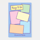 Einfache Sticky Notes Papier Pastellfarben Post-it Klebezettel (Vorderseite)