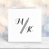 Einfache Stift-Monogramm-Initialen Permastempel