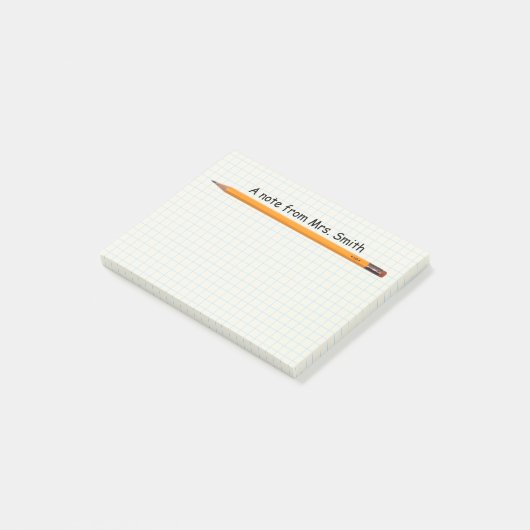 Einfache Stift- und Gitterbeschreibungslehrer Post-it Klebezettel (angewinkelt)