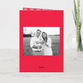 Einfache Stil Rot Frohe Weihnachten 2 Foto (Rückseite)