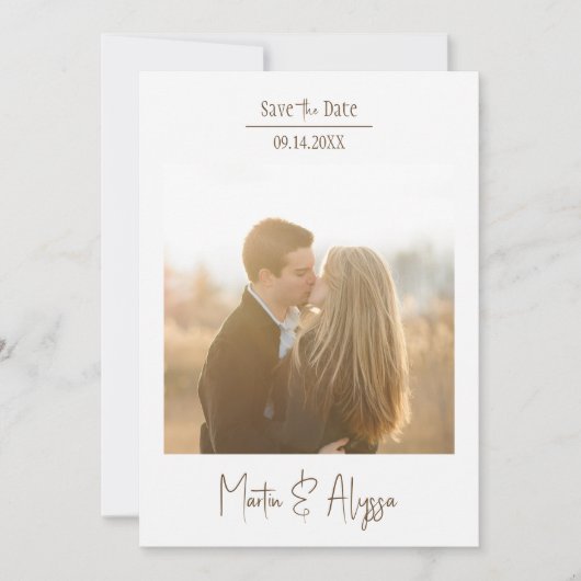 Einfache Stilkarte Save the Date (Vorderseite)