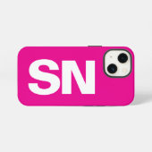 Einfache Stilmittel Moderner Name Minimal Rosa Far iPhone Hülle (Rückseite (Horizontal))