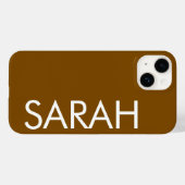 Einfache Stilrichtung Moderner Klassiker Braun Far Case-Mate iPhone Hülle (Rückseite (Horizontal))