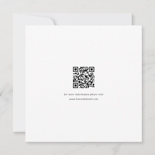Einfache Stilvergoldung Save the Date mit QR-Code (Rückseite)