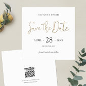 Einfache Stilvergoldung Save the Date mit QR-Code