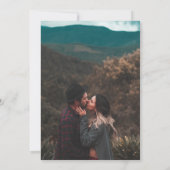 Einfache, stilvolle 2-Foto-Script-Hochzeit Einladung (Rückseite)