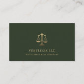 Einfache stilvolle Anwaltskanzlei Visitenkarte (Vorderseite)