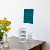 Einfache, stilvolle Aquamarine Taufe für religiöse Foliendrucke (Ablage(Küche))