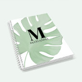 Einfache, stilvolle Blätter mit tropischer Grünpal Notizblock