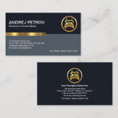 Einfache, stilvolle Blue Layers Gold Stripe Zuhaus Visitenkarte (Vorne/Hinten)