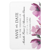 Einfache, stilvolle Blume. Hochzeit Save the Date Magnet (Vertikal)
