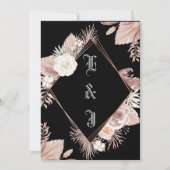 EINFACHE STILVOLLE BOHO BLACK FLORAL WEDD EINLADUNG (Vorderseite)