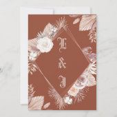 EINFACHE STILVOLLE BOHO TERRACOTTA FLUSSBREITE EINLADUNG (Vorderseite)