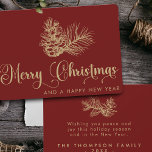 Einfache, stilvolle Botanische Weihnachtsschrift Feiertagskarte<br><div class="desc">Mit unserer einfachen, stilvollen Botanischen Weihnachts-Weihnachtskrippe-Karte können Sie Ihre Urlaubssgrüße ausklingen lassen. Diese Weihnachtskarten sind perfekt für Unternehmen, die berufliche und warme saisonale Wünsche erfüllen möchten. Diese Karten sind minimalistisch und zeitlos ästhetisch gestaltet und strahlen Eleganz und Charme aus. Die Vintagen botanischen Pinecone- und Pinienbilder fügen Ihren Grüßen eine Touch...</div>