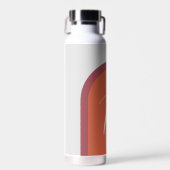 Einfache Stilvolle Coral Magenta Rosa Arch Monogra Trinkflasche (Vorne)