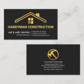 Einfache, stilvolle Dachkonstruktion mit Gold Gebä Visitenkarte (Vorne/Hinten)