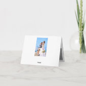 Einfache, stilvolle Dankeschön Script Wedding Foto Dankeskarte (Rückseite)