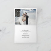 Einfache, stilvolle Dankeschön Script Wedding Foto Dankeskarte (Innenseite)