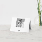 Einfache, stilvolle Dankeschön Script Wedding Foto Dankeskarte (Rückseite)