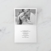Einfache, stilvolle Dankeschön Script Wedding Foto Dankeskarte (Innenseite)