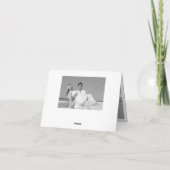 Einfache, stilvolle Dankeschön Script Wedding Foto Dankeskarte (Rückseite)