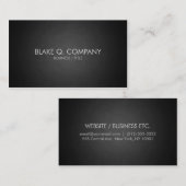 Einfache, stilvolle Dark Beruflich Business Card Visitenkarte (Vorne/Hinten)