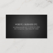 Einfache, stilvolle Dark Beruflich Business Card Visitenkarte (Rückseite)