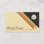 Einfache stilvolle Dekoration mit Logo-Business Ca Visitenkarte (Rückseite)
