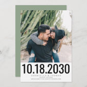 Einfache, stilvolle, fette Foto Wedding Save The Date (Vorne/Hinten)